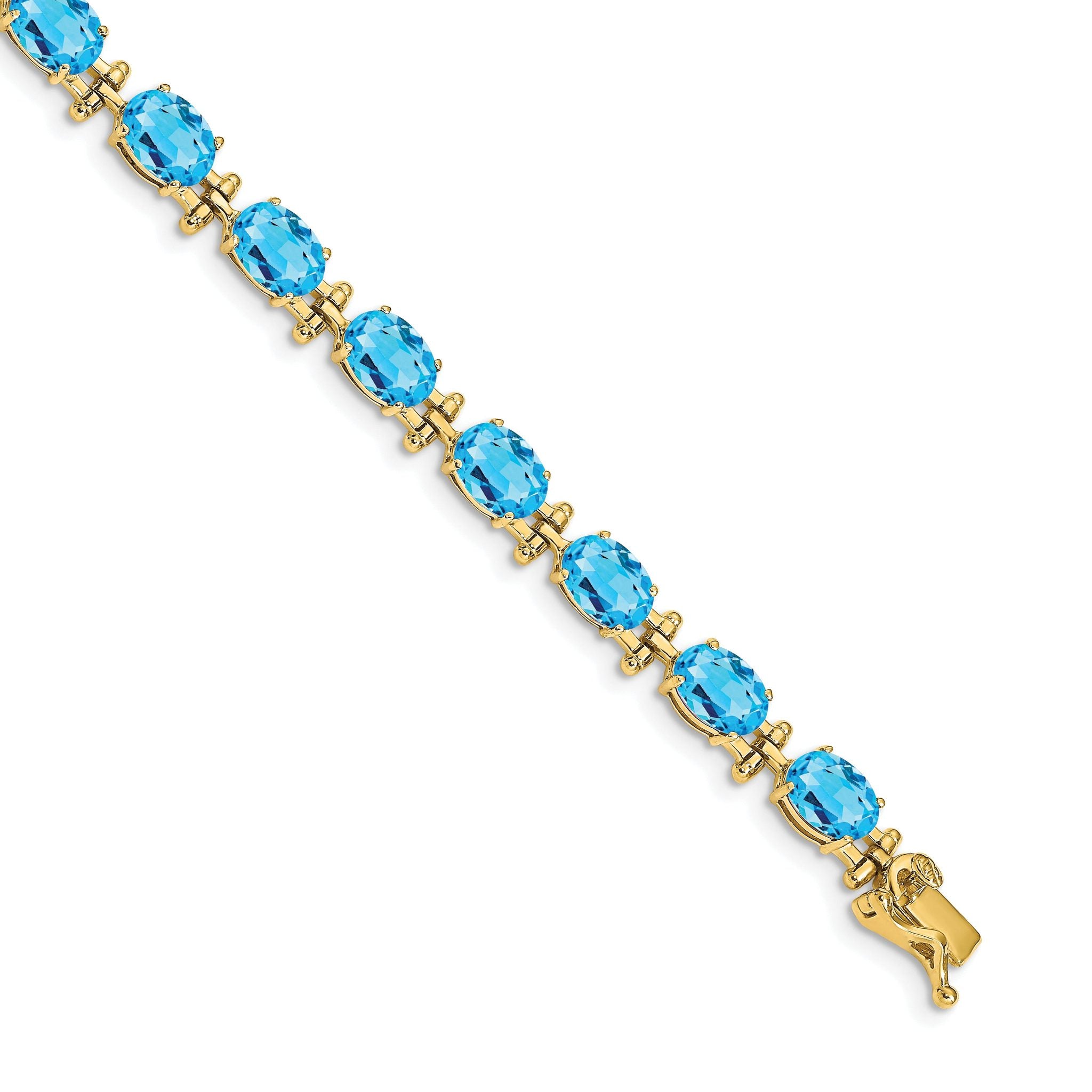 14k Blue Topaz Bracelet Main image