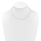 1.0mm 10K White Gold Spiga Wheat Chain