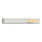 Stainless Steel Gold Tone Tie Bar Engravable with Polished Finish