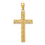 14K Gold Rope Cross Pendant Solid, Casted, Elegant Design