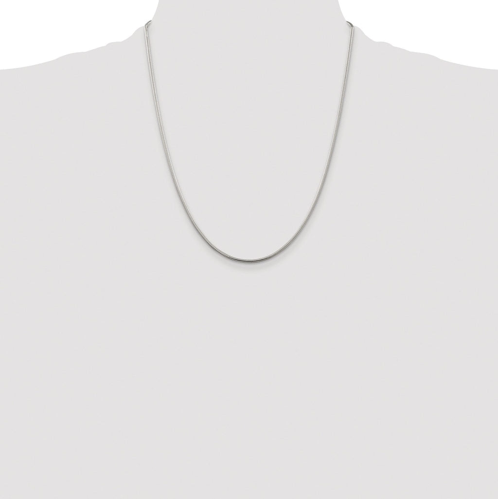 Snake Chain Necklace in Sterling Silver, 1.75mm