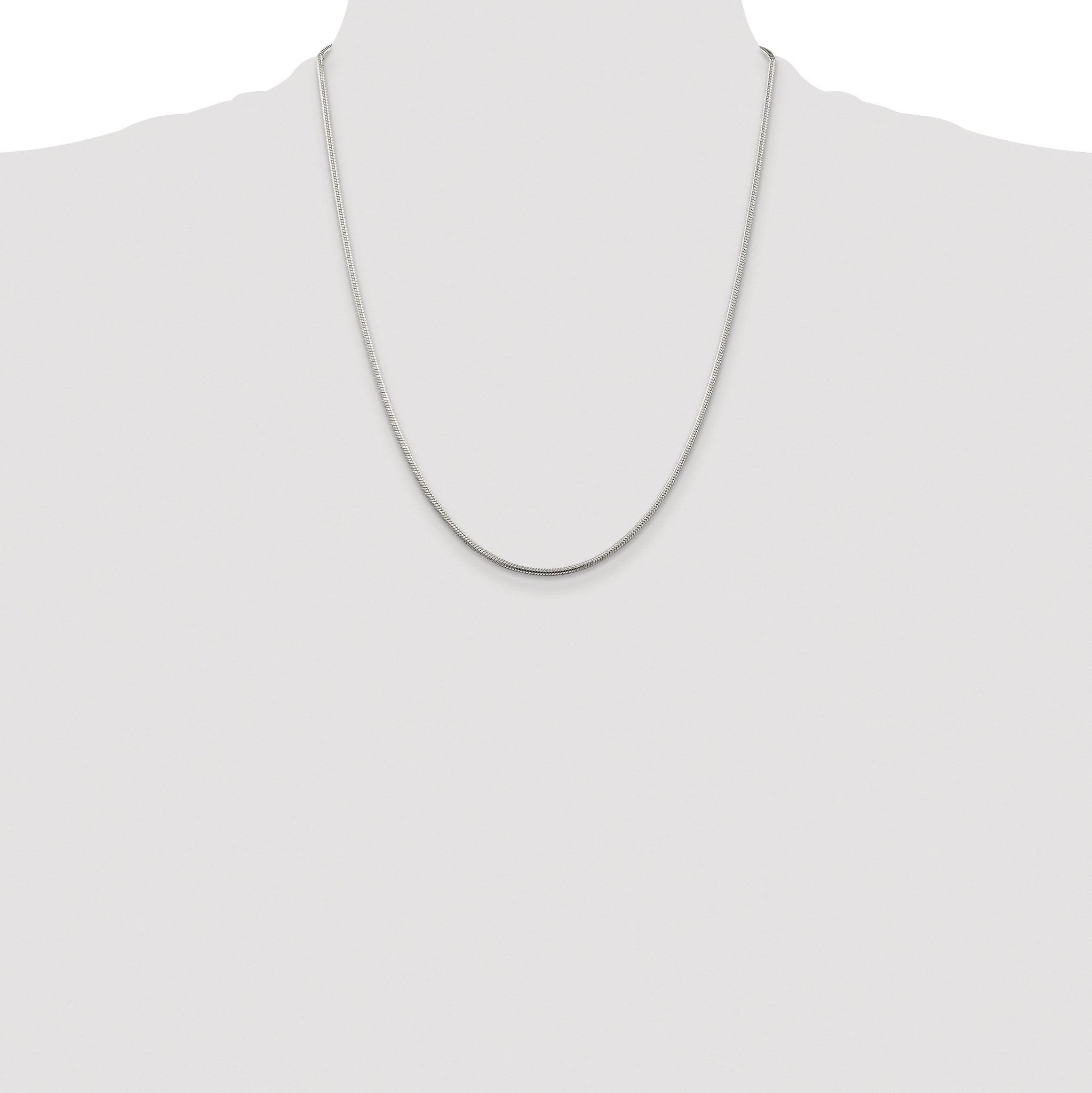Snake Chain Necklace in Sterling Silver, 1.75mm