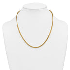 14K Gold Filled Round Venetian Box Chain Necklace in 3.6mm Width