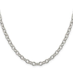 Oval Cable Chain Necklace in Sterling Silver, 5.75mm