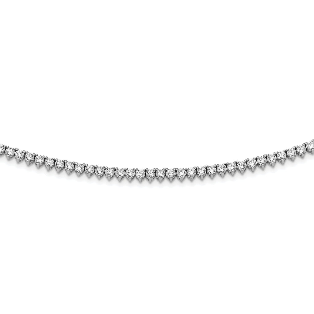 Sterling Shimmer Sterling Silver Rhodium-plated 36 inch 269 Stone CZ Riviera Necklace