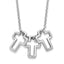 Sterling Silver Rhodium-plated 18in 3-Cross Necklace