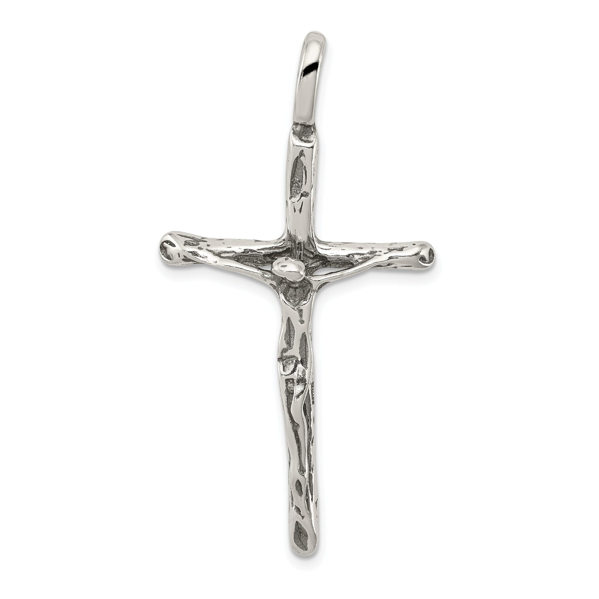 Sterling Silver 925 Crucifix Charm with Polished Antique Finish Main image