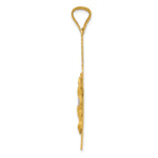 14K Two-Tone Gold Iona Crucifix Pendant with Rose and White Rhodium