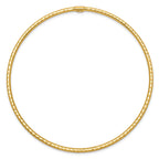 10k 2mm Diamond-cut Tube Slip-on Bangle