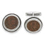 Sterling Silver Antiqued Roman Coin Cuff Links