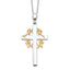 Sentimental Expressions Sterling Silver Gold-plated No Greater Love Cross 18in Necklace