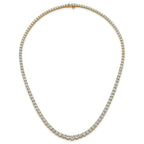 14k 18 7/8 carat Lab Grown Diamond VS/SI+ G+ Complete Round 18 inch Graduated Tennis Necklace