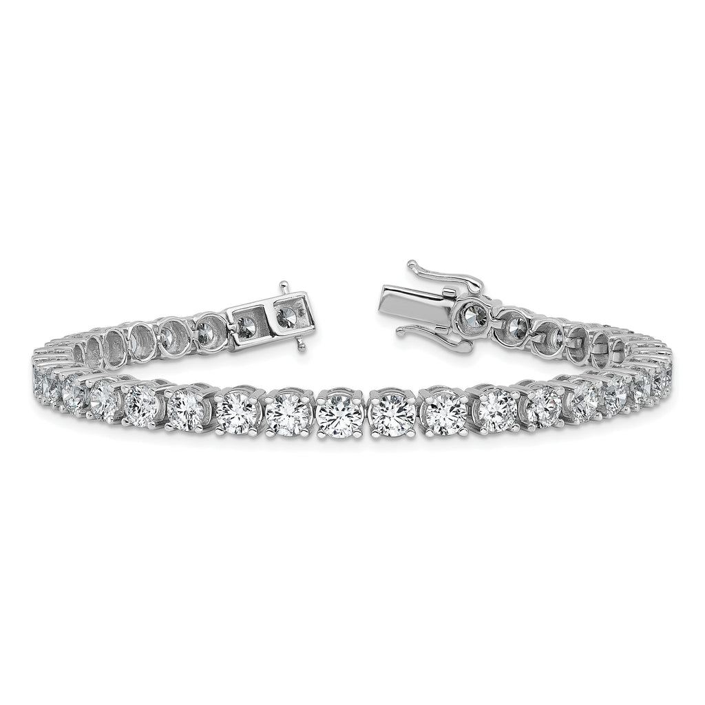 14k White Gold  11 1/8 carat Lab Grown Diamond VS+ F+ Complete Tennis Bracelet