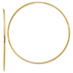14k 1.00mm Endless Hoop Earring