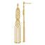 14K Gold Beaded Drop Earrings with Polished Finish for Women