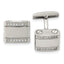 Polished Stainless Steel CZ Square Cuff Links