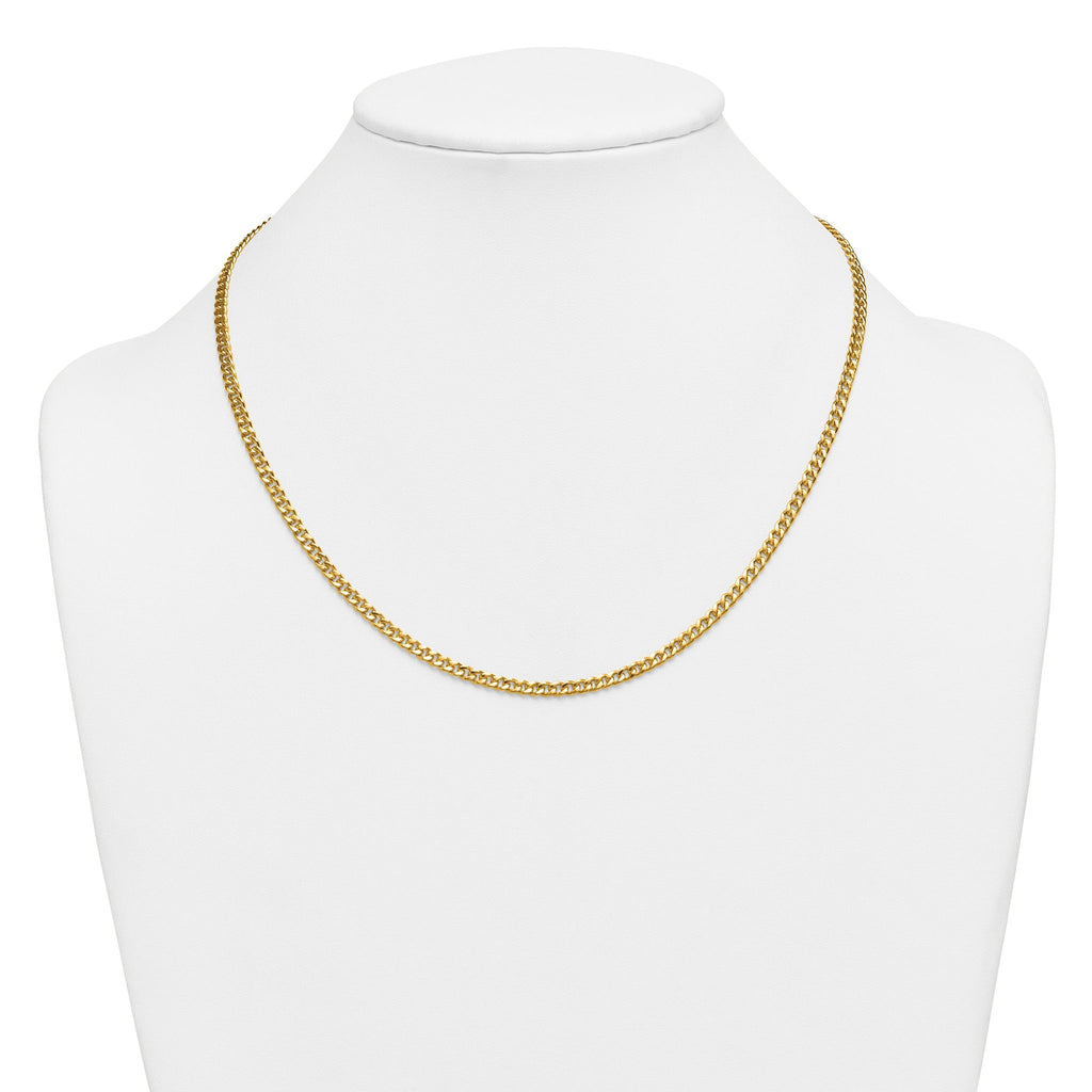 14K Gold Filled Bold Curb Chain Necklace in 3.5mm Width