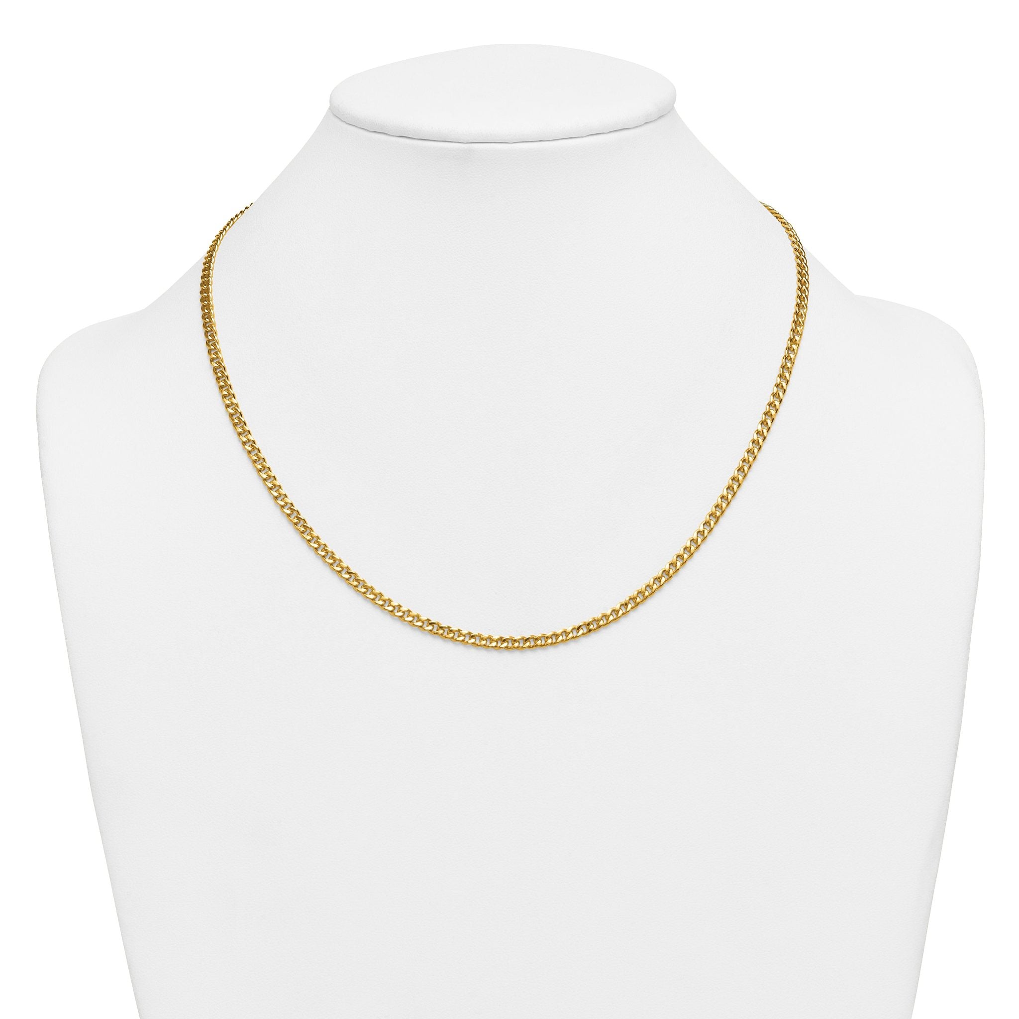 14K Gold Filled Bold Curb Chain Necklace in 3.5mm Width