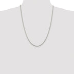 Sterling Silver Rhodium-plated 2.5mm Box Chain