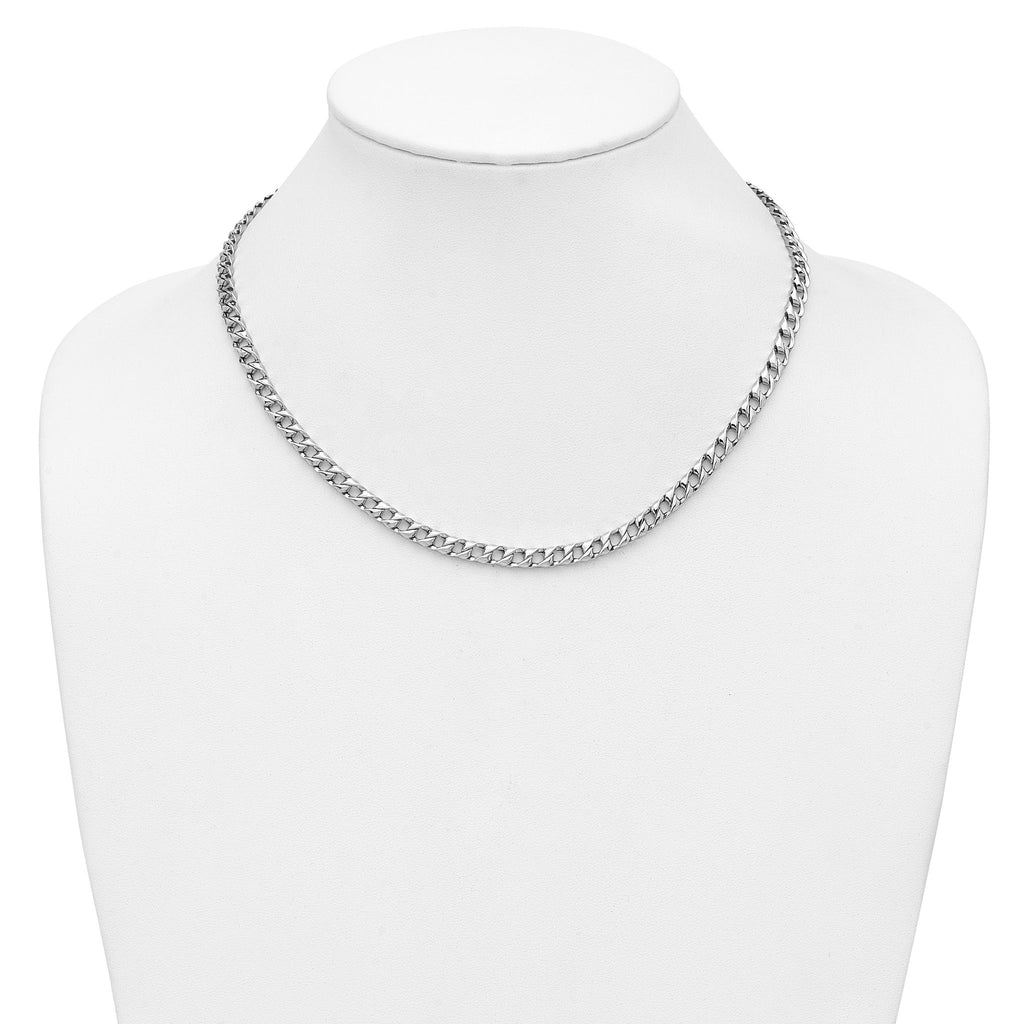 14K White Gold Polished Fancy  Link Necklace