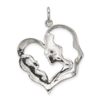 Sterling Silver 925 Mother & Baby Pendant with Polished Anti-Tarnish Finish