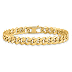 14K 8.5mm Beveled Curb Bracelet