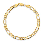 Concave Figaro Chain in 10K Yellow Gold, 5.5mm