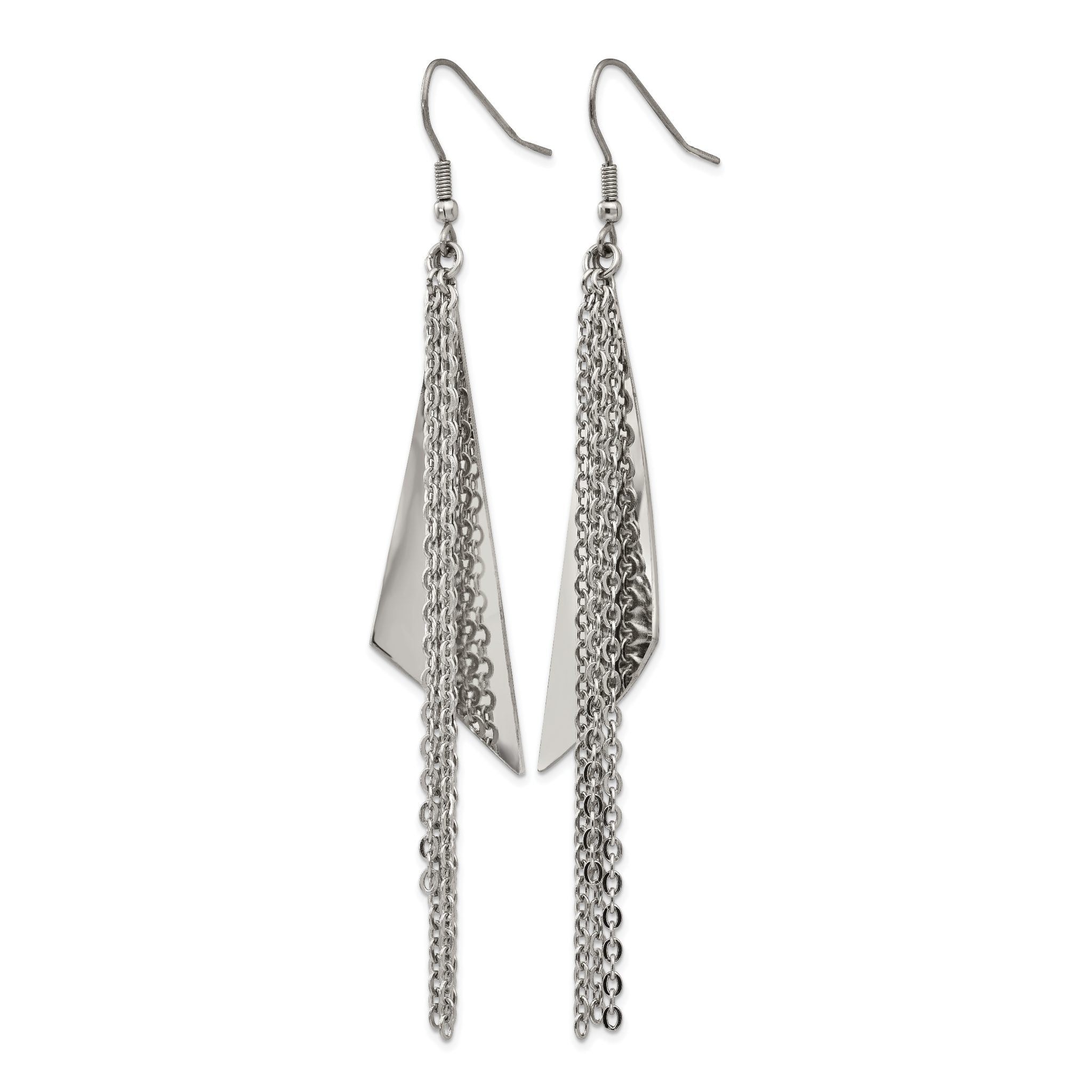 Stainless Steel Polished Drop Dangle Earrings for Women Secondary image