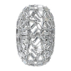 Oval Baguette Crystal Ring in Sterling Silver