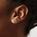 10k Rose Gold Polished Love Knot Post Earrings