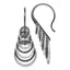Ruthenium-Plated Sterling Silver Textured Drop Earrings for Women