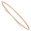 14K Rose Gold Textured Bangle Bracelet with Polished Finish EffortleSterling Silver Elegance for Women