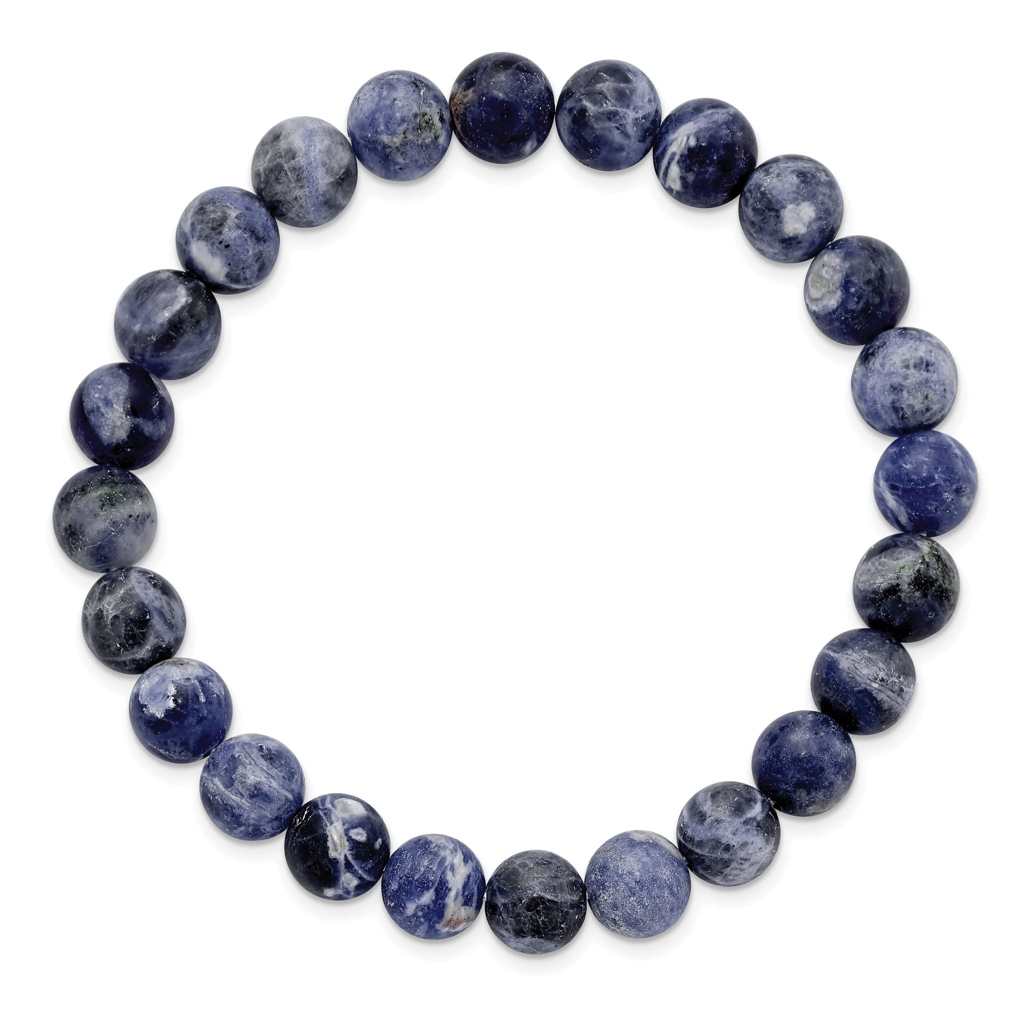8mm Sodalite Agate Beaded Stretch Bracelet Secondary image