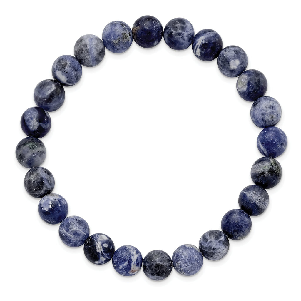 8mm Sodalite Agate Beaded Stretch Bracelet
