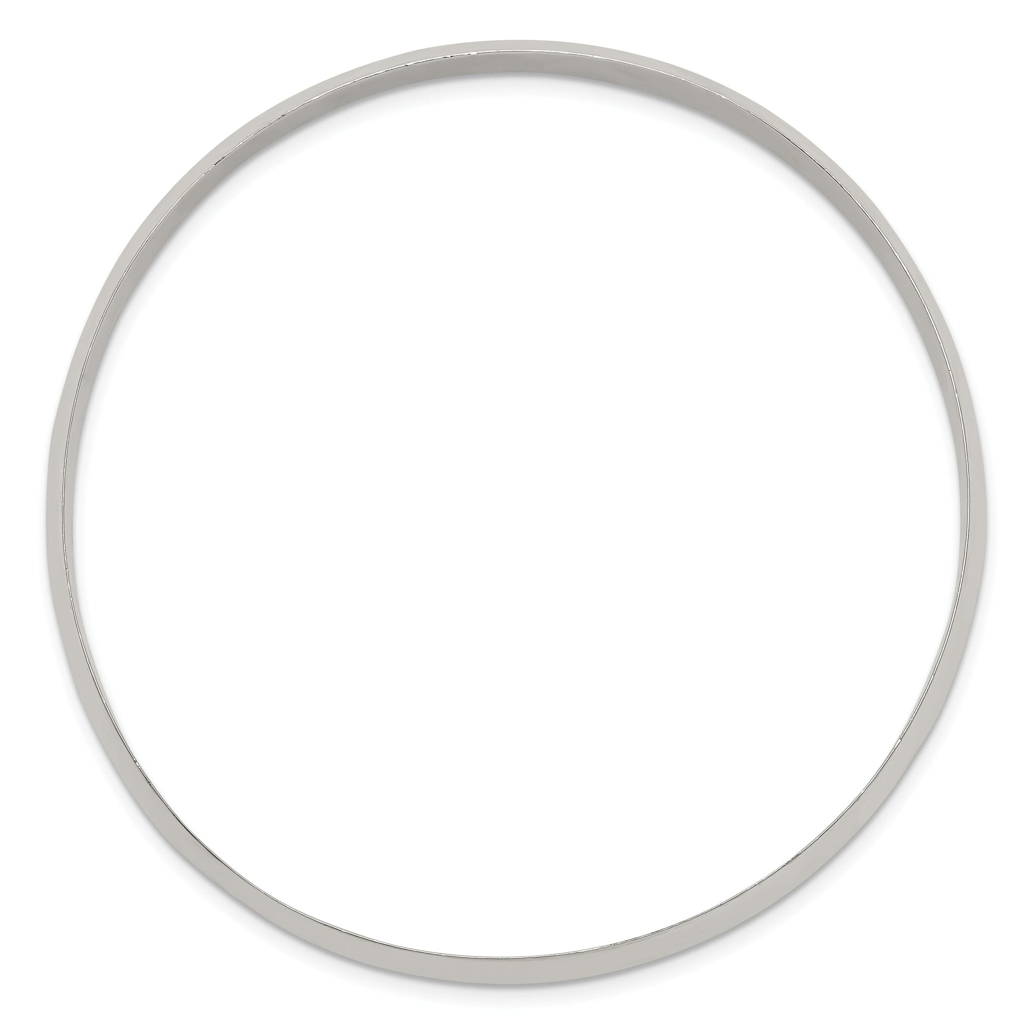 925 Sterling Silver Women's Solid Polished Slip-On Bangle Bracelet Secondary image