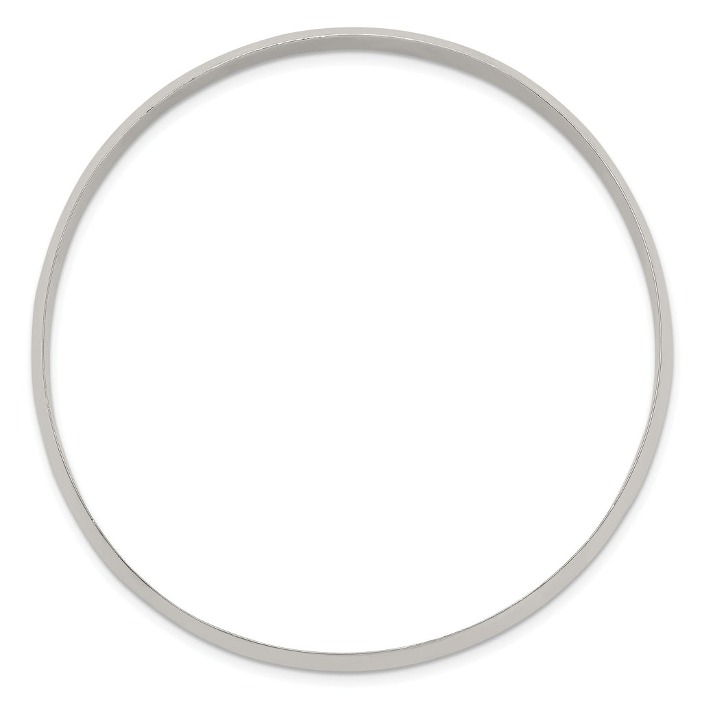 925 Sterling Silver Women's Solid Polished Slip-On Bangle Bracelet