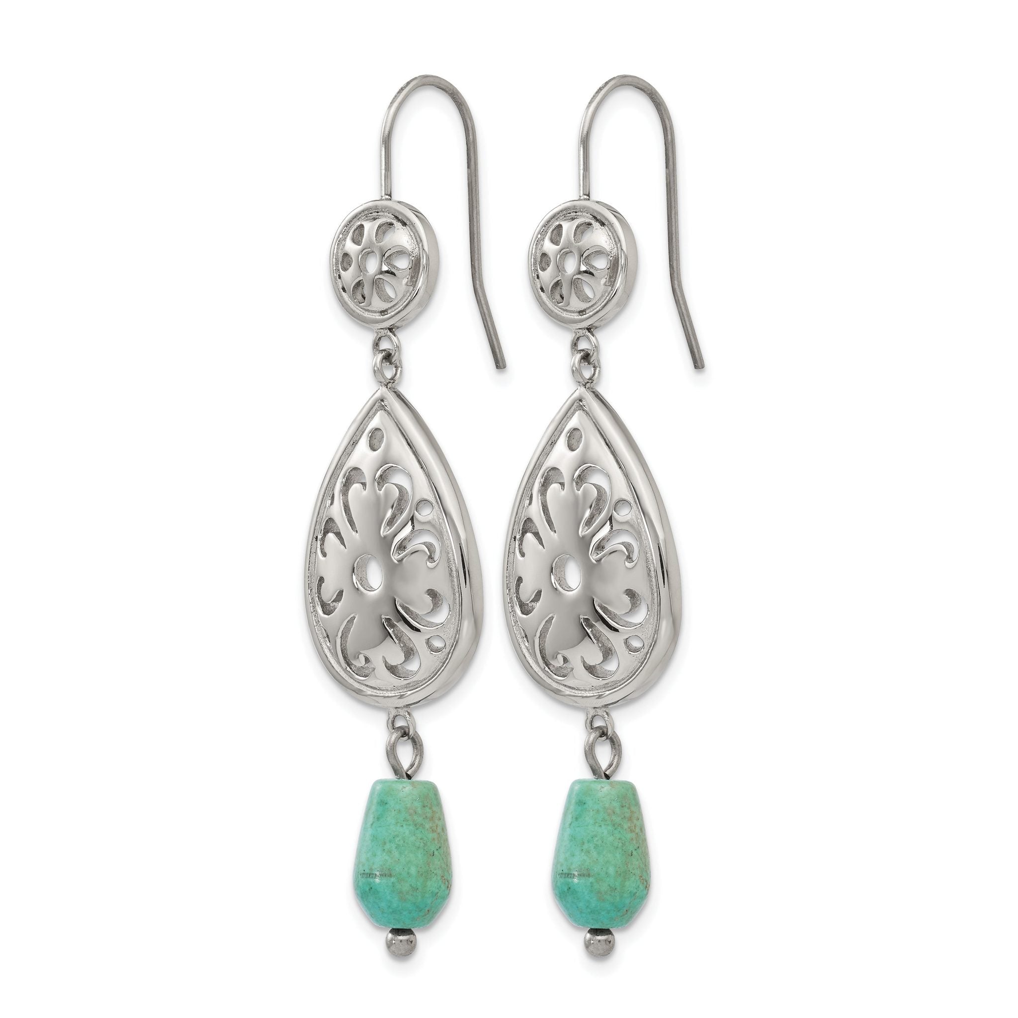 Stainless Steel Polished Drop Dangle Earrings for Women Secondary image