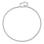 Snake Chain Anklet in Sterling Silver, 1.5mm