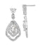 Cheryl M 925 Sterling Silver Rhodium-Plated CZ Dangle Earrings with Brilliant Cut