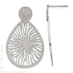 Stainless Steel Polished Teardrop Star Drop Dangle Earrings for Women