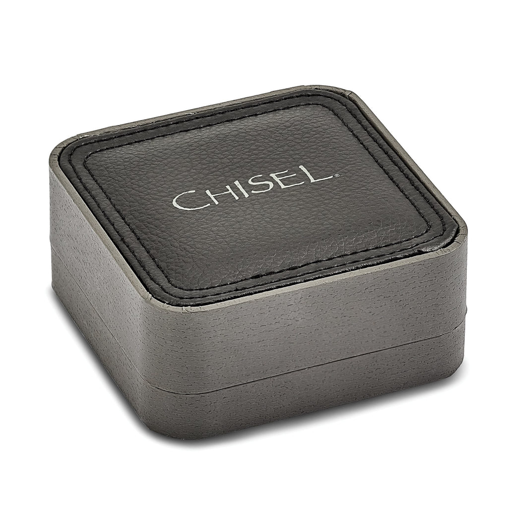 Chisel Stainless Steel Polished and Textured Key Ring