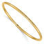 14K Gold Diamond-Cut Slip-On Bangle for Women