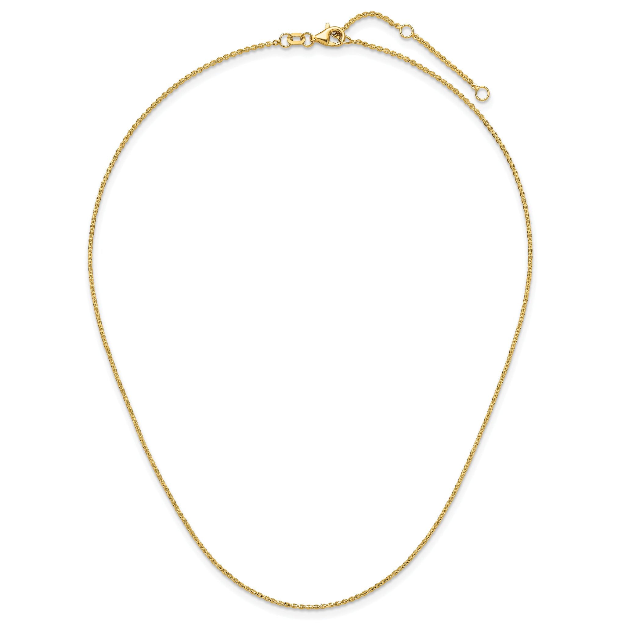 0.95mm 10K Yellow Gold Flat Cable Chain