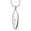 Sophia Jewelers Sterling Silver Diamond Necklace with Extender, Polished Elegance