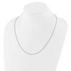 Sterling Silver RH-plated Adjustable 1.5mm Round Box Chain