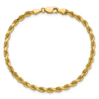 14K 7 inch 3.75mm Diamond-cut Rope with Lobster Clasp Chain