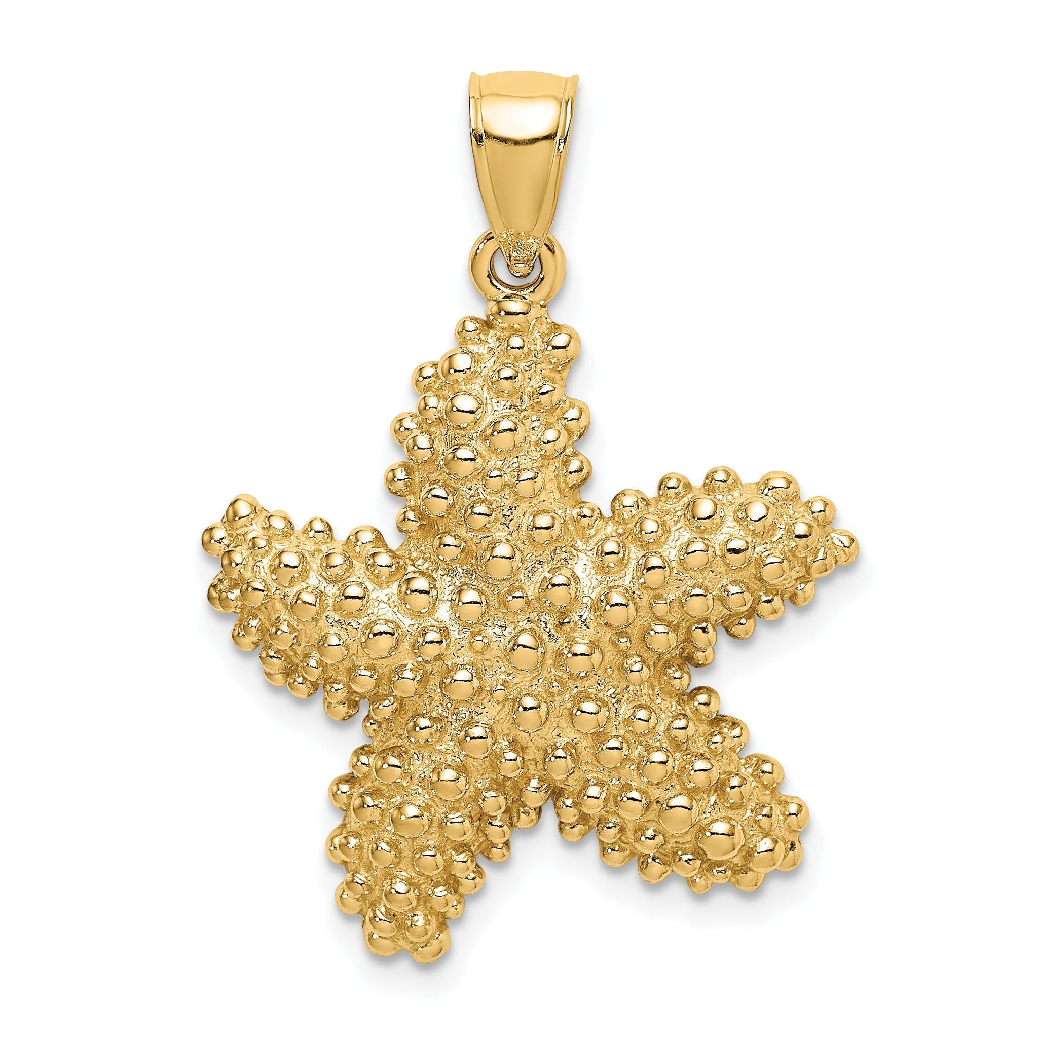 14K Textured Starfish Charm Main image