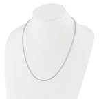 Sterling Silver RH-plated Adjustable 1.6mm Spiga Chain