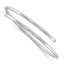 White Ice 925 Sterling Silver Diamond Bangle with Polished Rhodium Finish