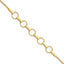 14K Polished and Textured Circles and Bars 7.5 inch Bracelet